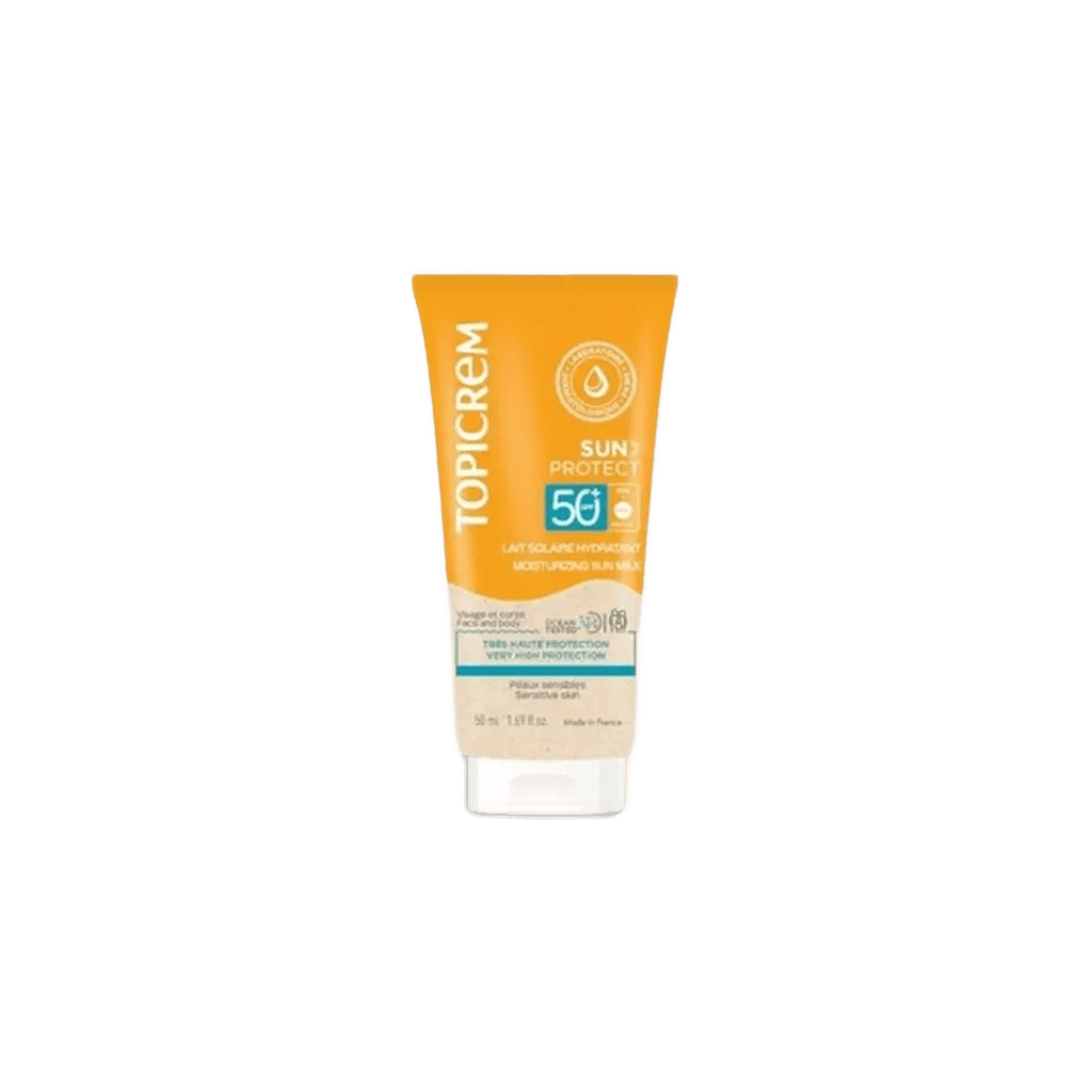 Topicrem – Sun Protect Lait Solaire Hydratant SPF 50+ 50ml | Peaux Sèches