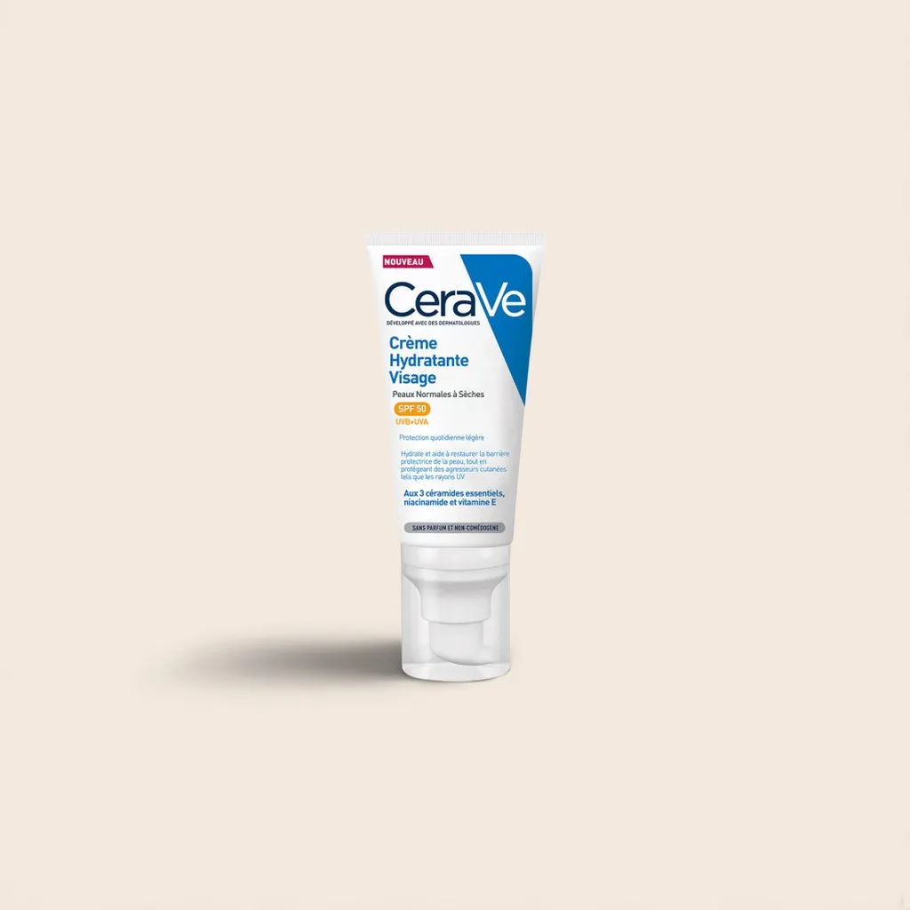 CeraVe - Lait Hydratant Visage SPF 50 52ml | Peaux Sèches | Acheter Dakar | SEN'GARMI