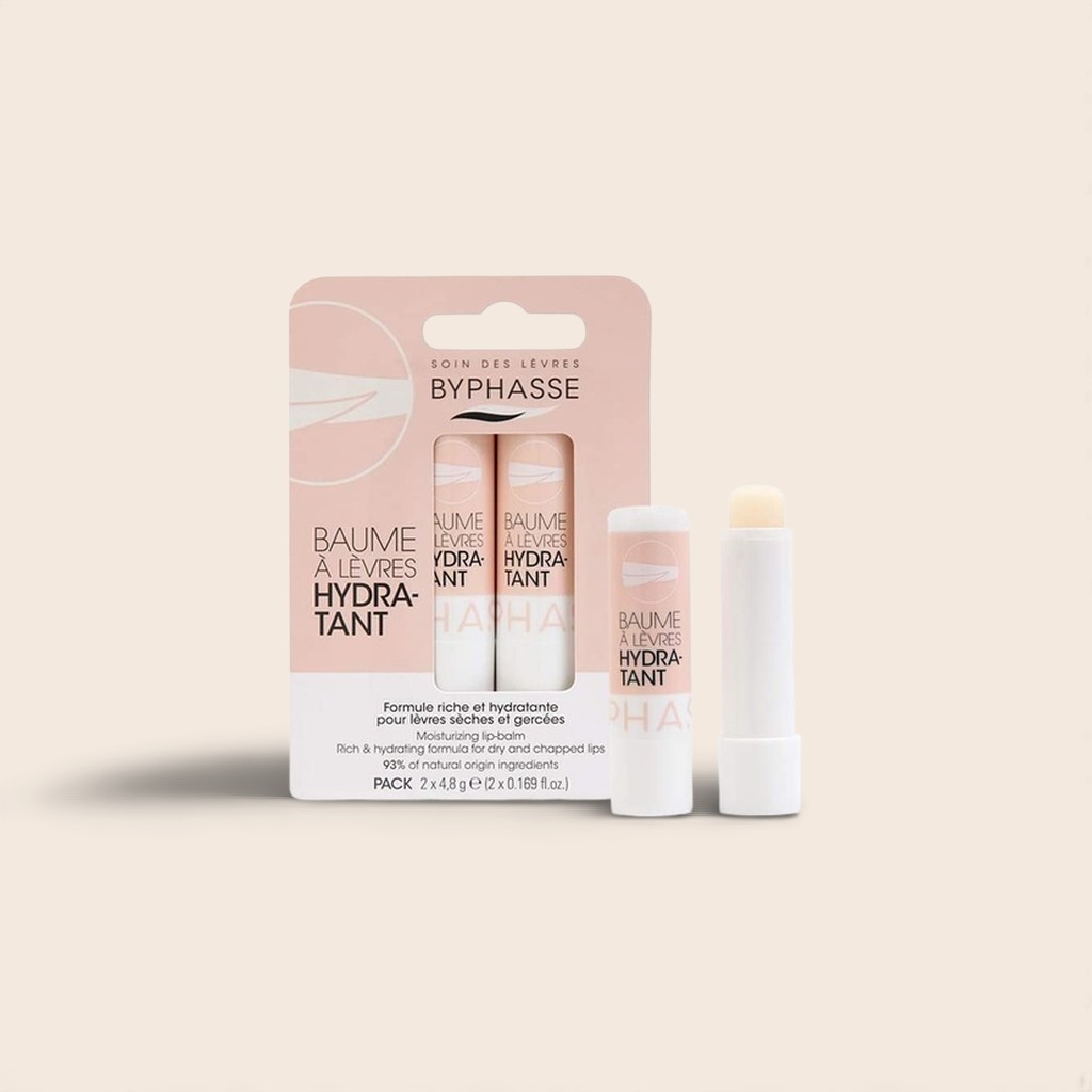 Byphasse - Baume à lèvres hydratant Rose (2x unités)