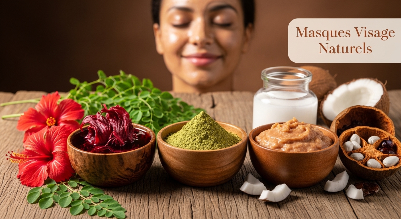 Masques Visage Bissap, Moringa & Baobab : Recettes Naturelles